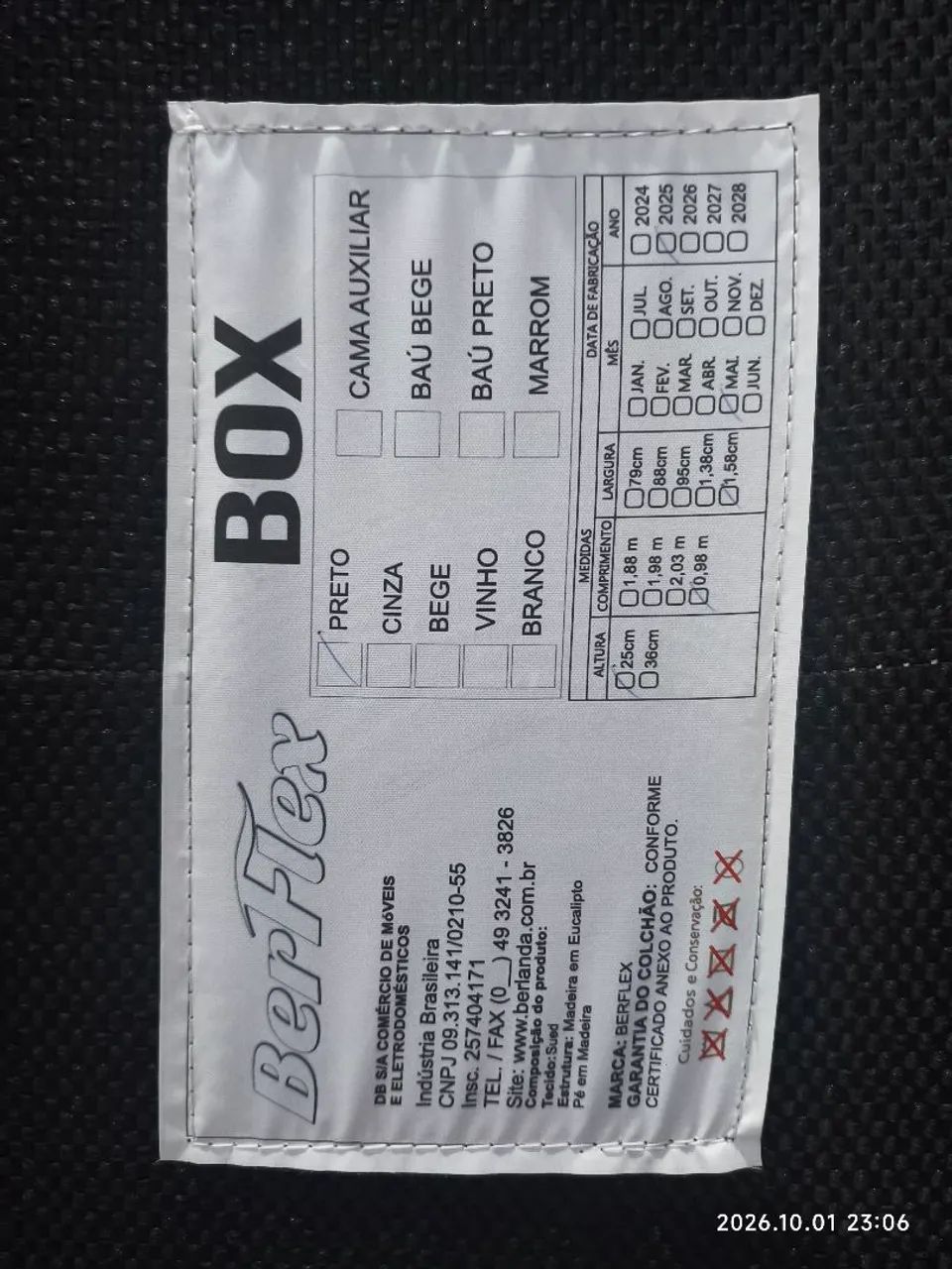Base cama box queen preta - Foto 2