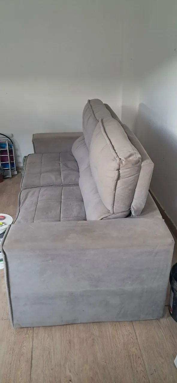 Sofá Retrátil Reclinável 4 lugares