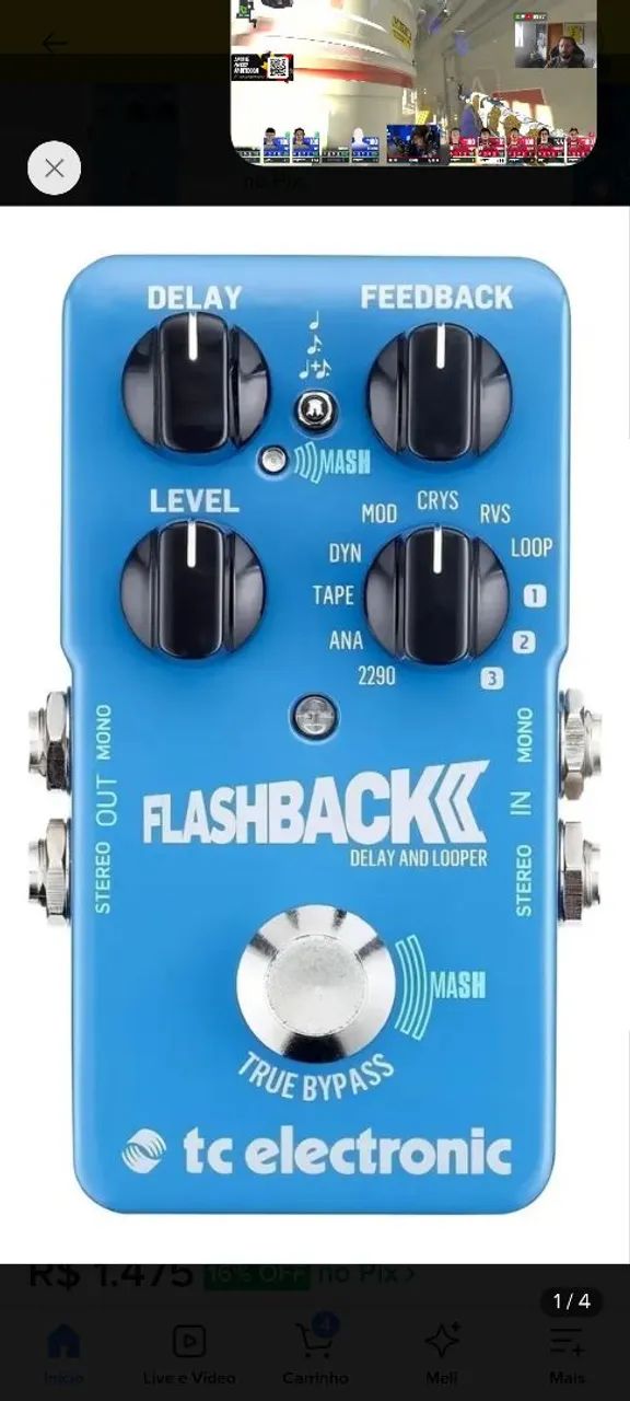 Pedal Delay Flashback TC Eletronics - Foto 2