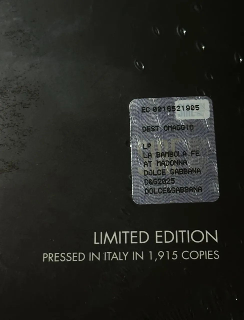 Madonna La Bambola Dolce & Gabbana Vinil RARO Lacrado Colecionador - Foto 3