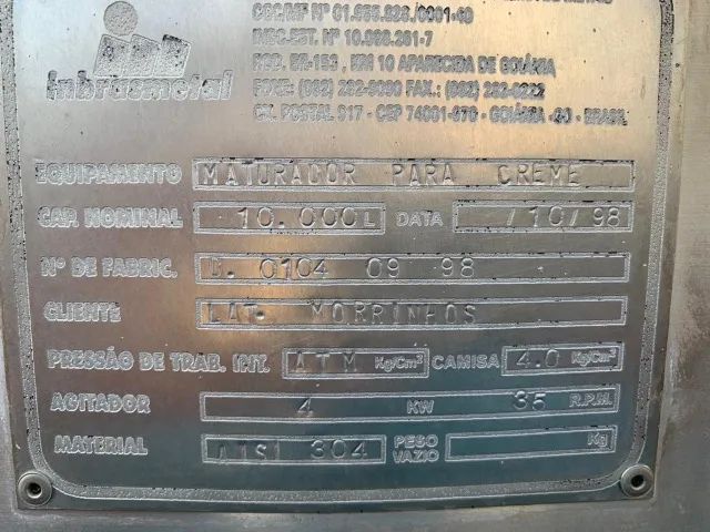 Tanque Misturador Encamisado em Aço Inox Meia Cana com Isolamento Térmico 10m3 - Foto 5