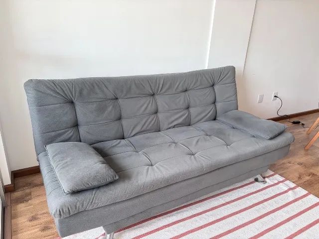 Sofá cama cinza  - Foto 3