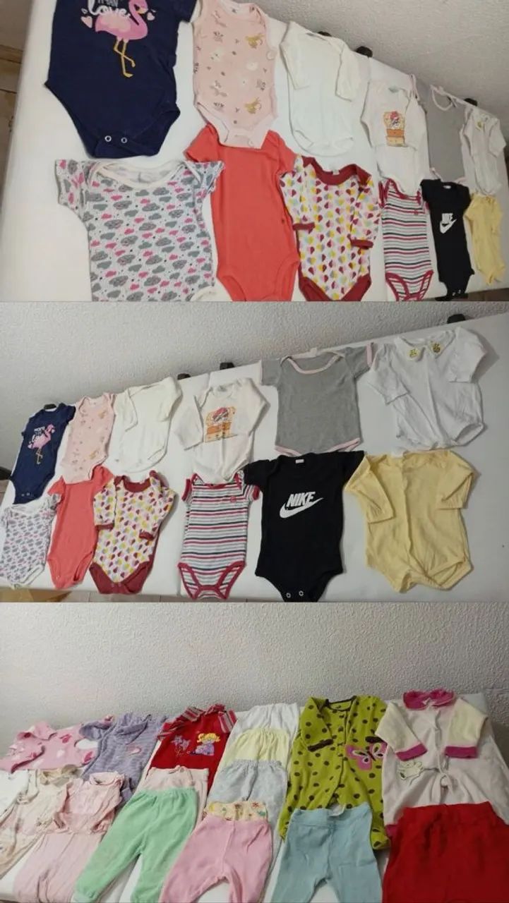 Roupas de bebê feminina com redutor de berço  - Foto 3