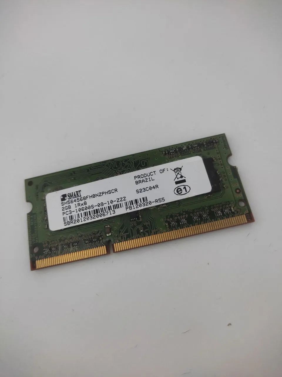 memória ram notebook 2gb ddr3 1333mhz smart pc3