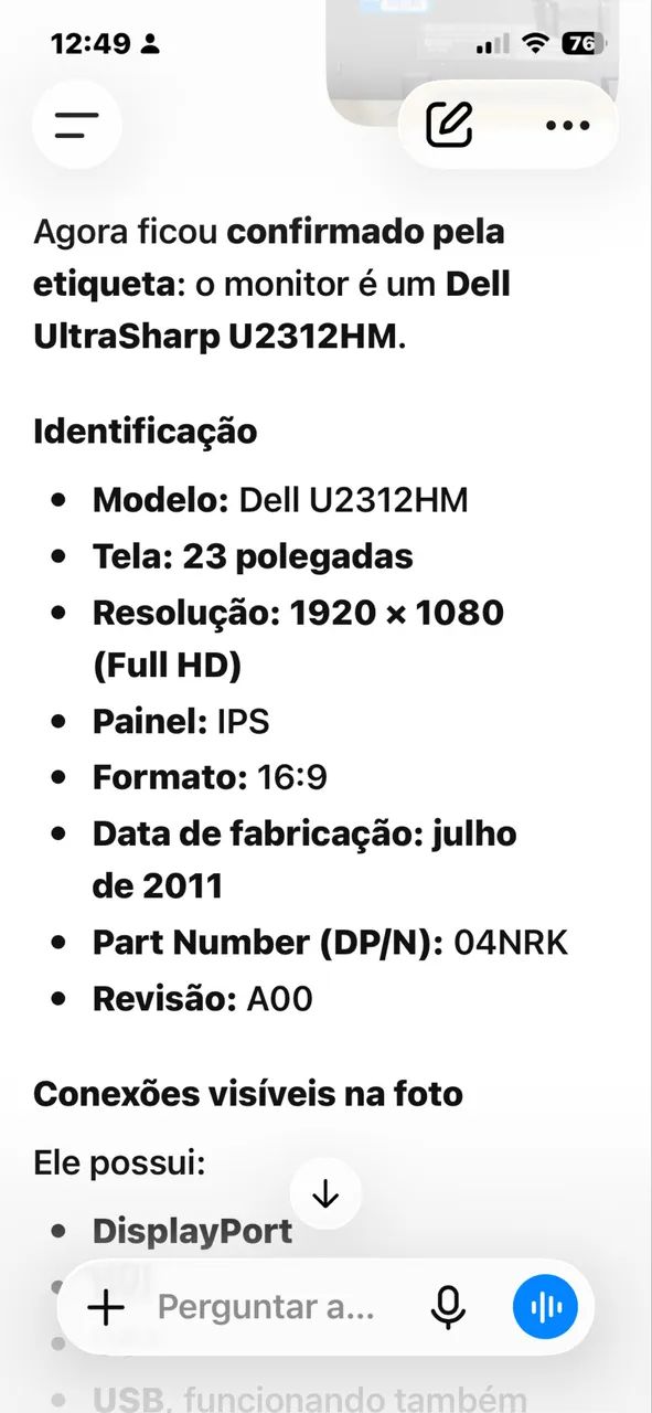 Monitor Dell Ultrasharp U2312HM - Foto 4