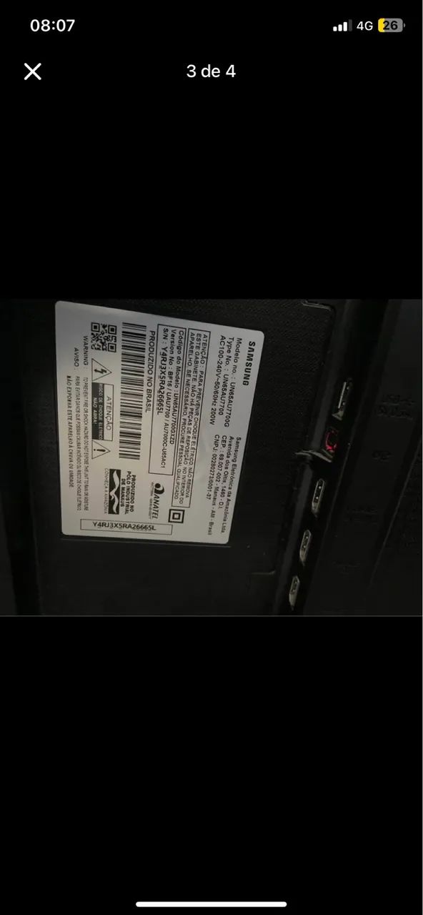 TV SAMSUNG 65 polegadas com avaria  - Foto 4