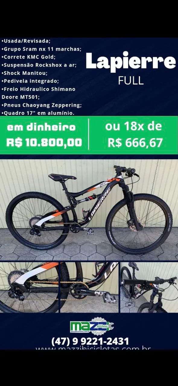 Bicicleta Lapierre Full Aro 29 Usada/Revisada.
