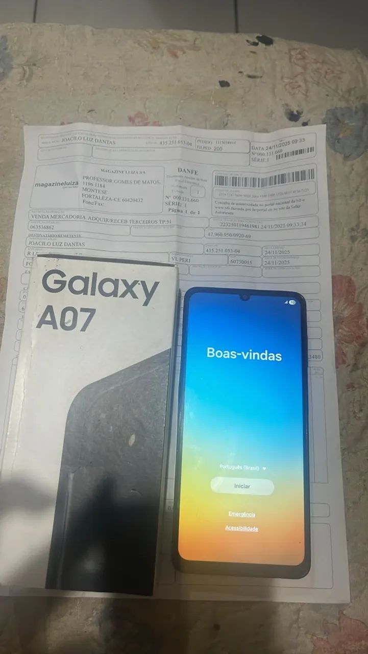 Vendo celular Samsung A07 acompanha caixa nota e carregador funcionando perfeitamente  - Foto 3
