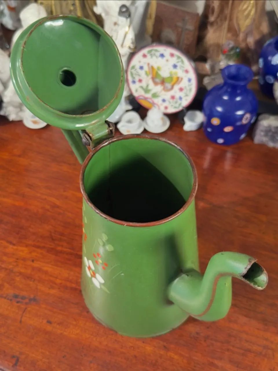 Bule em Ágata Verde com Pintura Floral - Foto 3