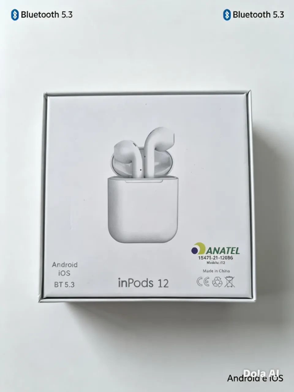 Fone Bluetooth,inpods 12 cor blue