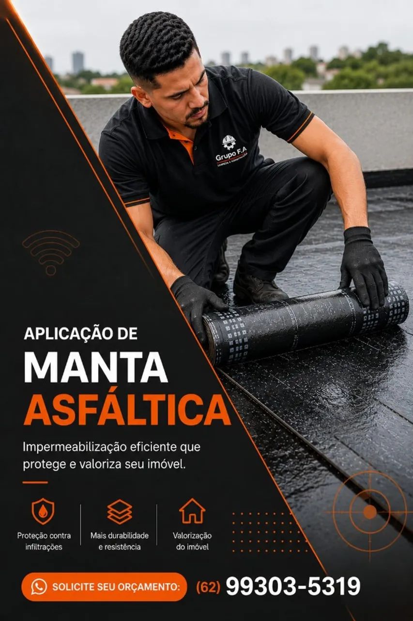 Aplicação de manta Asfaltica 