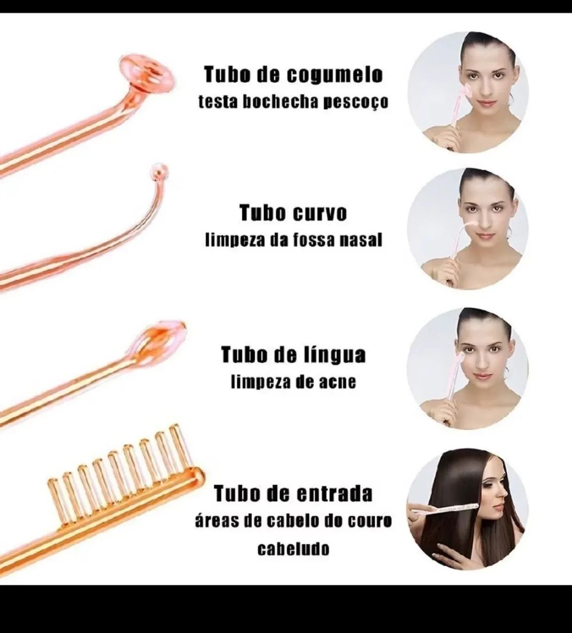 Aparelho alta frequência portátil alta frequência para limpeza de pele, tratamento fácial  - Foto 3