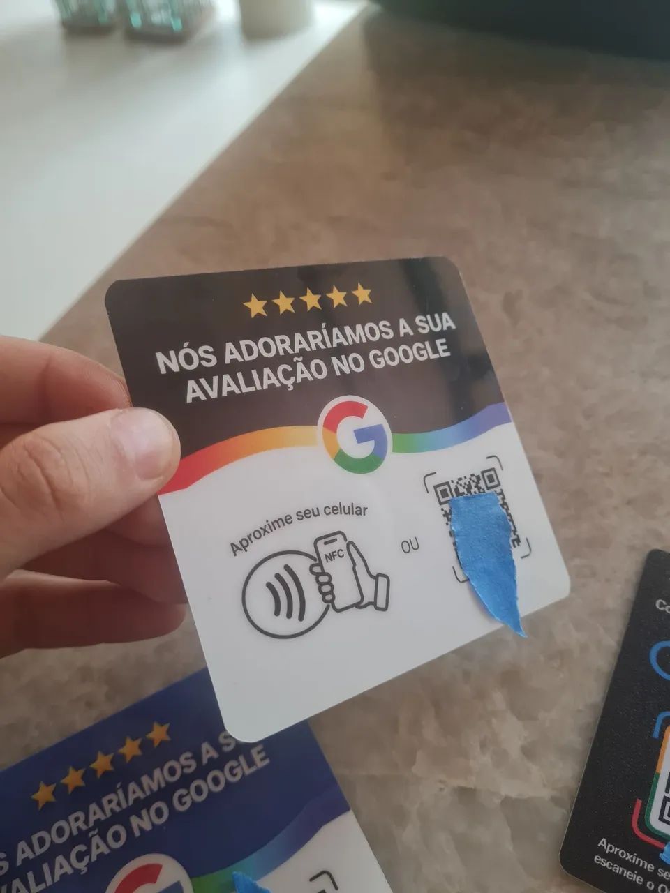 Placas inteligentes avaliação google NFC+QRCODE  - Foto 4