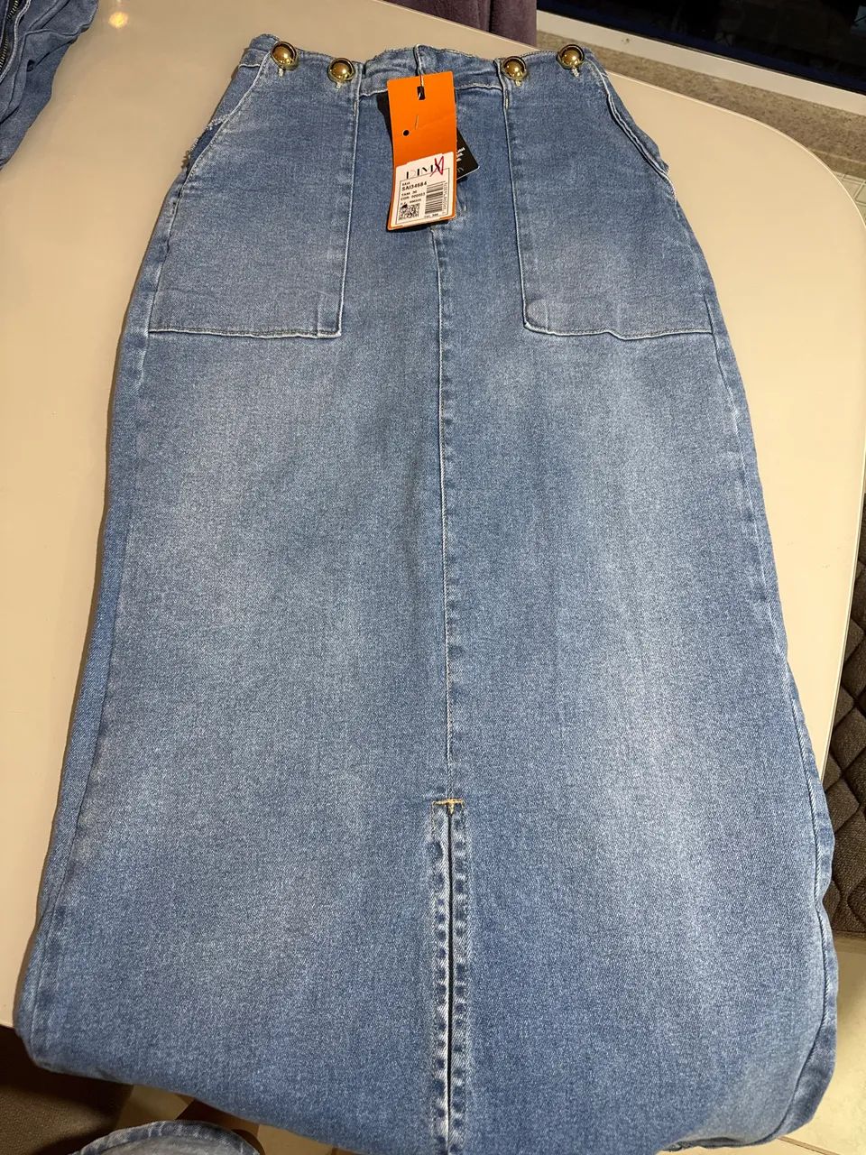 Saia Jeans Longa Dimy - Tamanho 36