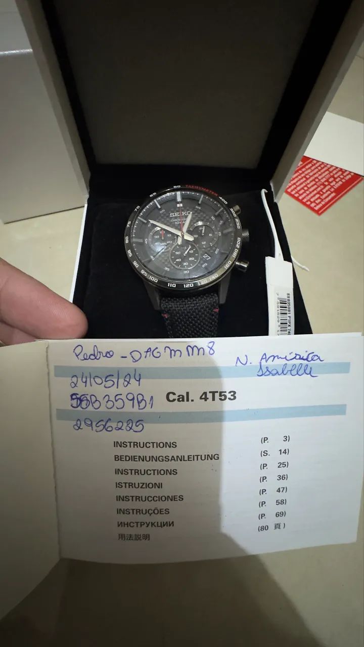 Relógio Masculino Seiko SSB359P1 (44 mm) - Foto 5