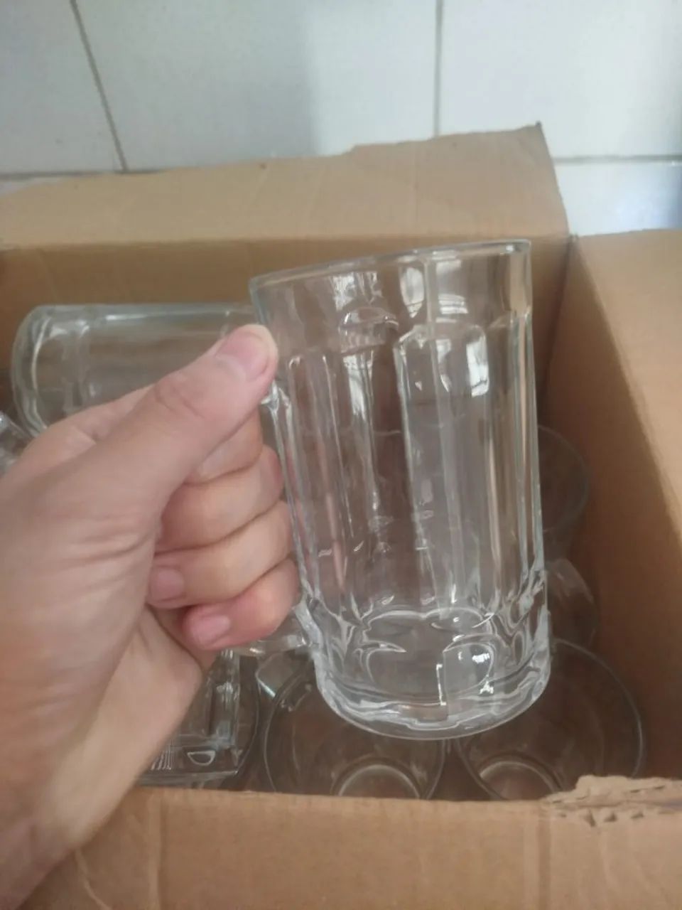 Canecas de chopp 370ml de vidro aceito cartão  - Foto 2