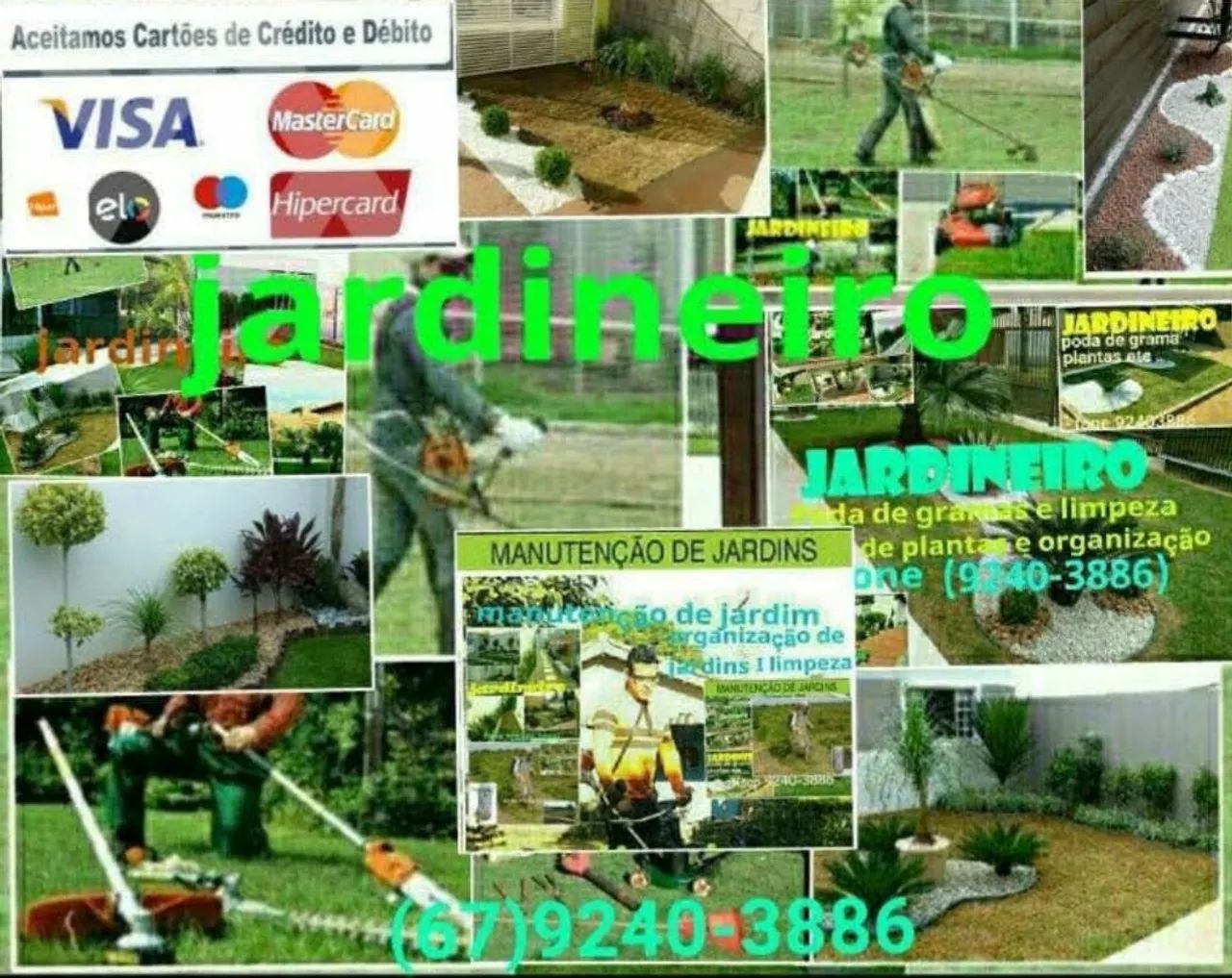 poda de grama e jardim.