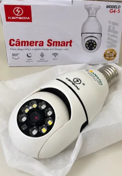 Câmera Smart Kapbom G4-5 360° Wi-Fi - Foto 4