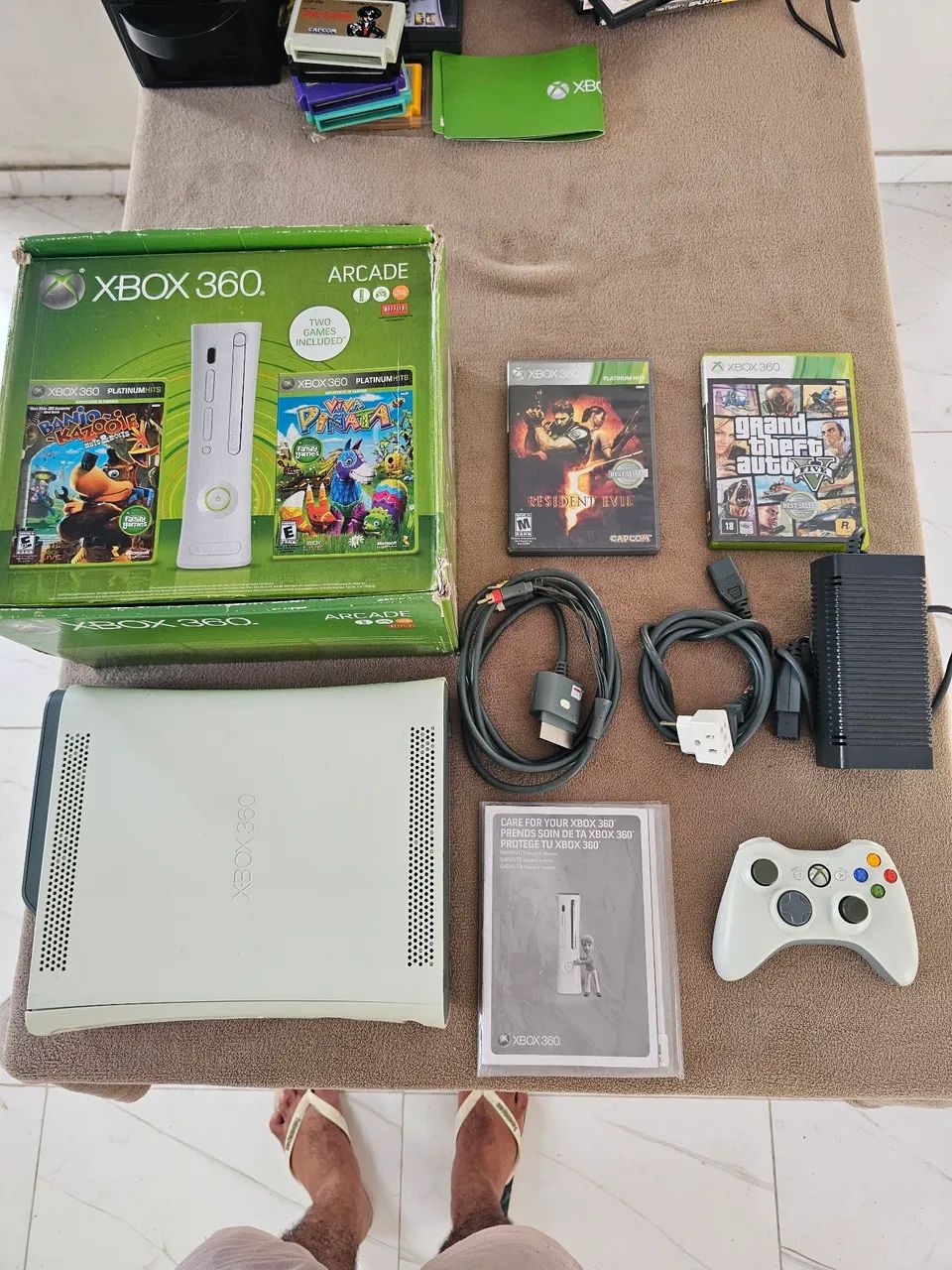 Xbox 360 com HD e jogos  - Foto 4