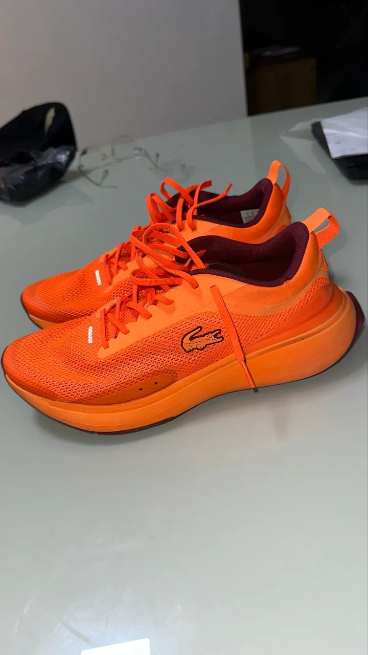 Tenis lacoste run spin evo laranja