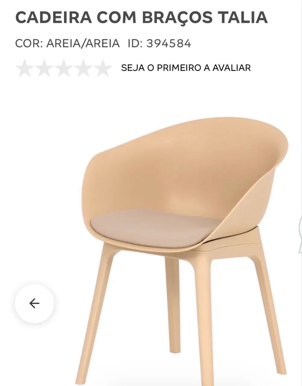 Cadeira modelo Tália Tok Stok - Foto 2