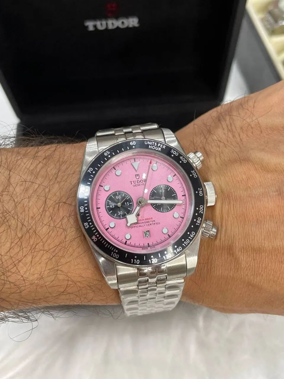 Relógio Automático Pantera Cor de Rosa  - Foto 3