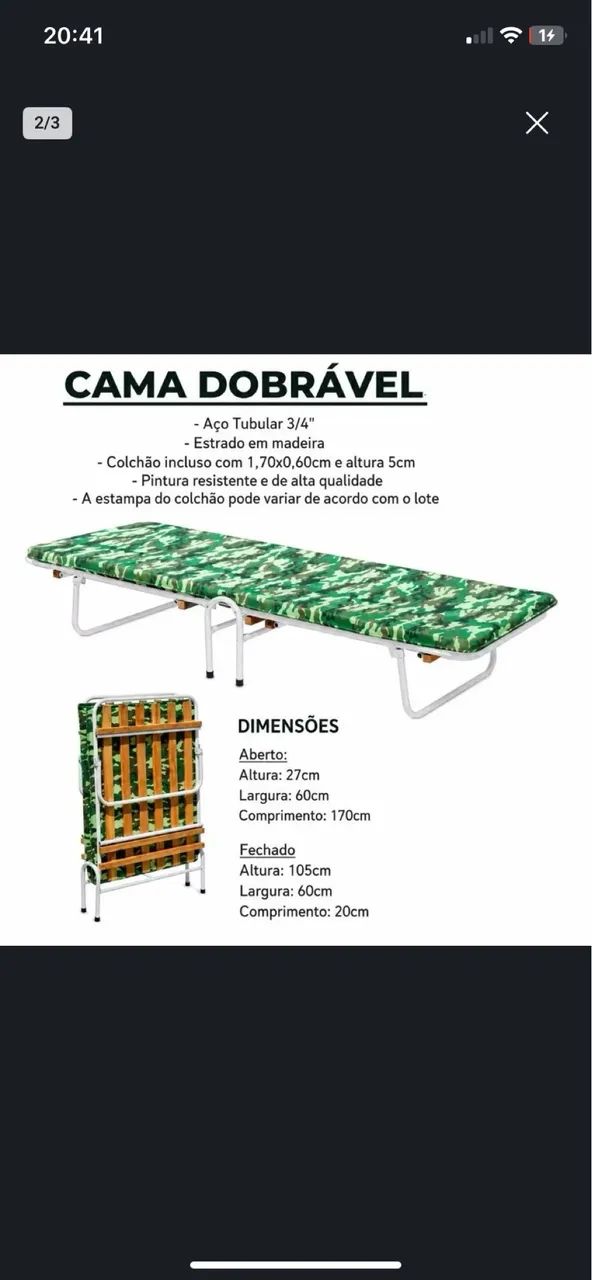 Cama desmontável de solteiro  - Foto 2