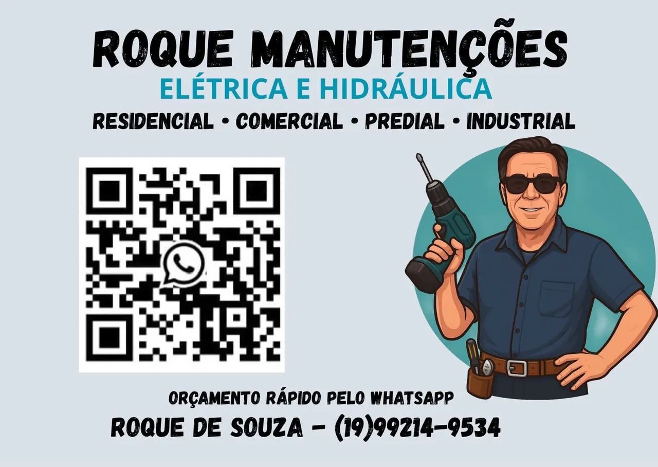 Elétrica, Hidráulica, Reparos e Manutenções. 
