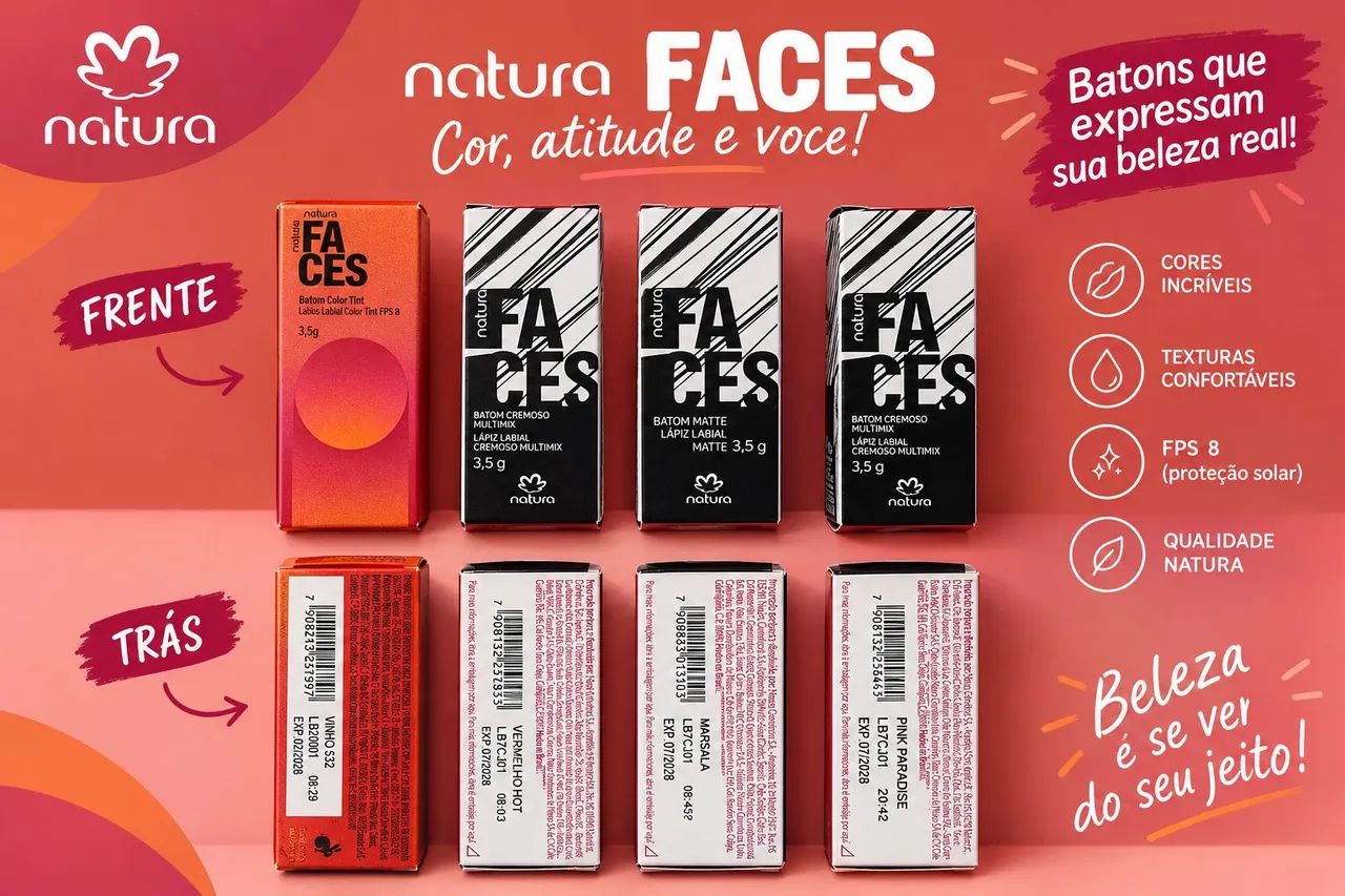 Batom Natura Faces a pronta entrega 