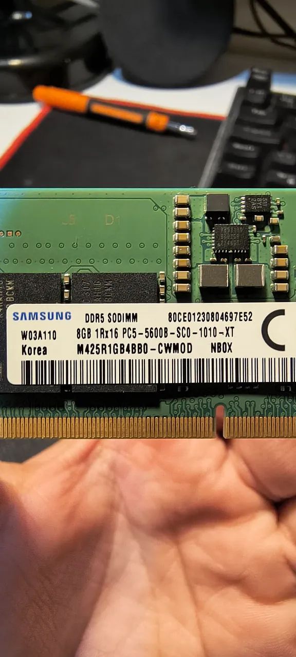 Memória ram ddr5 notebook 8gb