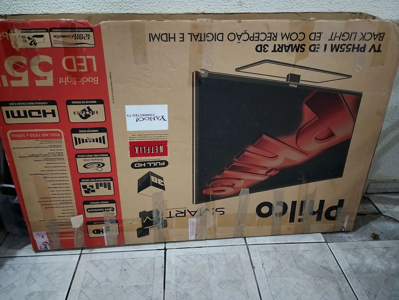 TV Philco 55 polegadas Smart 3D, Nota Fiscal, necessitando reparo ou retirada peças <br> - Foto 2