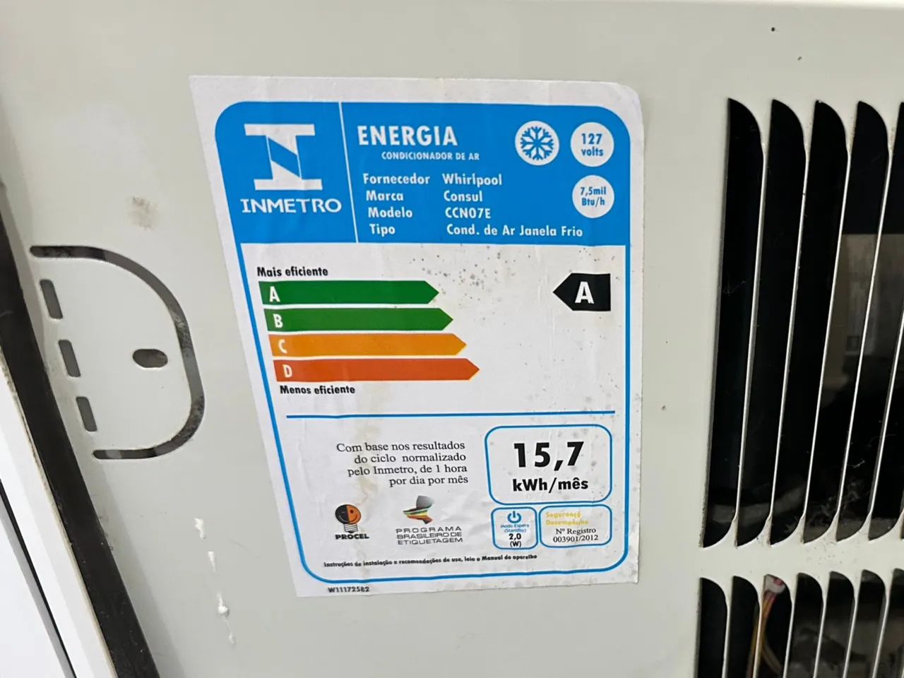 Ar Condicionado Janela Cônsul 7500 Btus Eletrônico  - Foto 3
