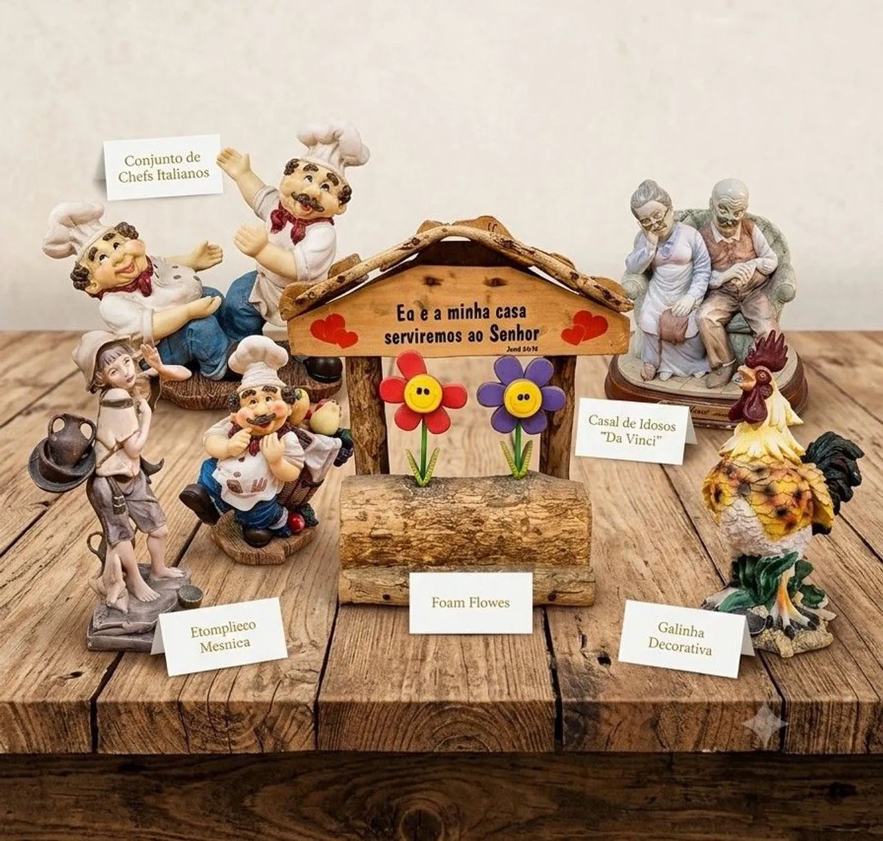 6 Peças de Artesanato