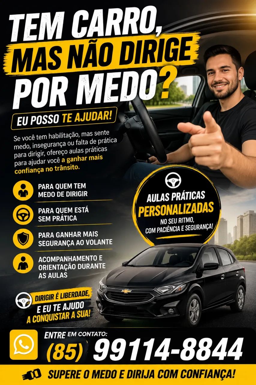 Aulas pra quem tá sem prática ou tem medo de dirigir 
