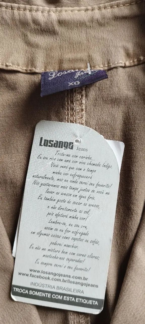Blazer Tam G Marrom Claro Jeans com elastano  - Foto 4
