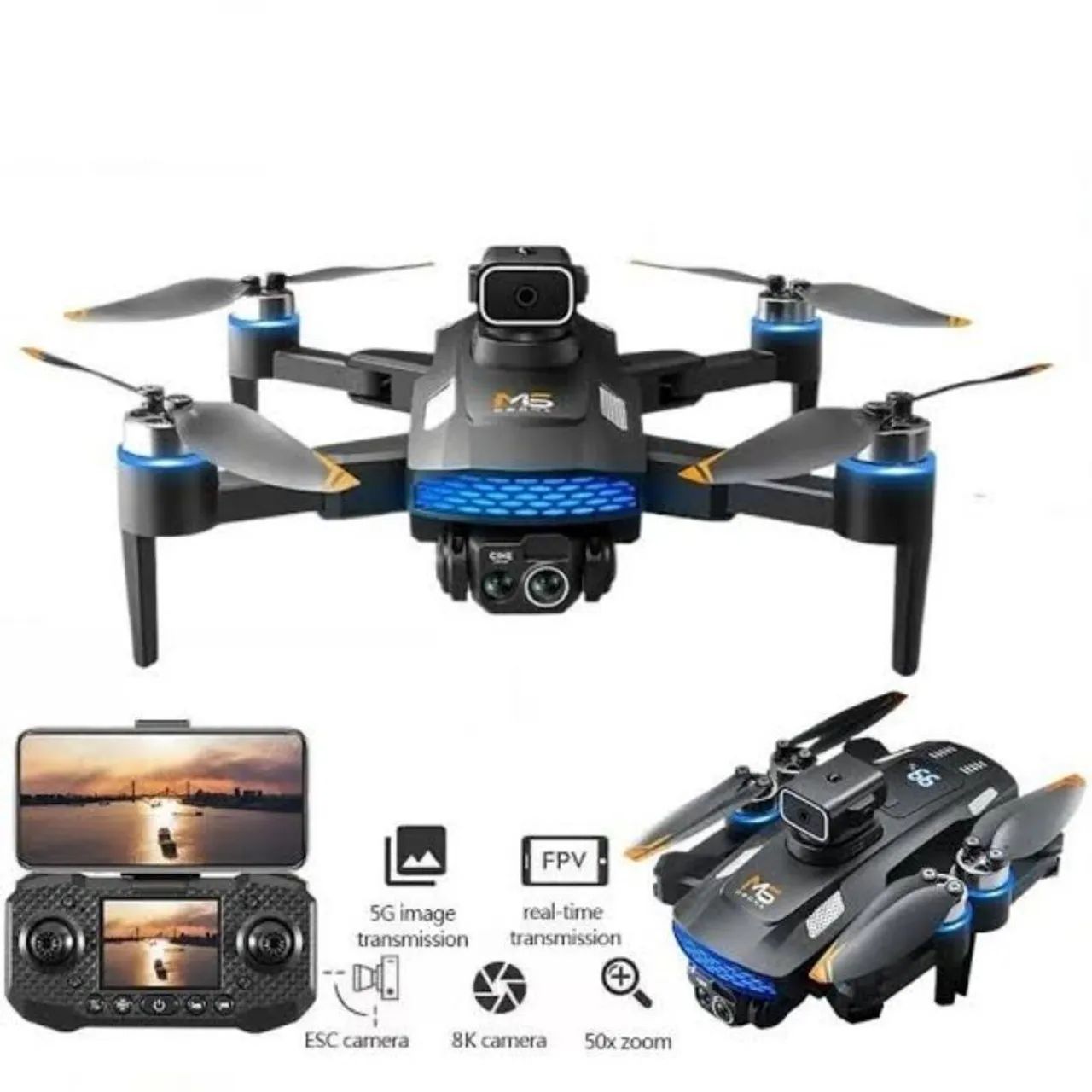 Drone com Tela no Controle e cartão SD de 8 GB. Controle Recarregável. - Foto 3