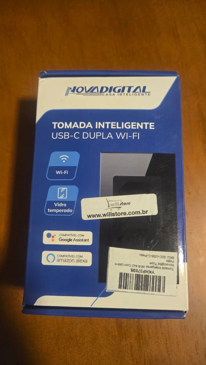 Tomada Inteligente Dupla Wi-Fi com USB-C da Nova Digital 