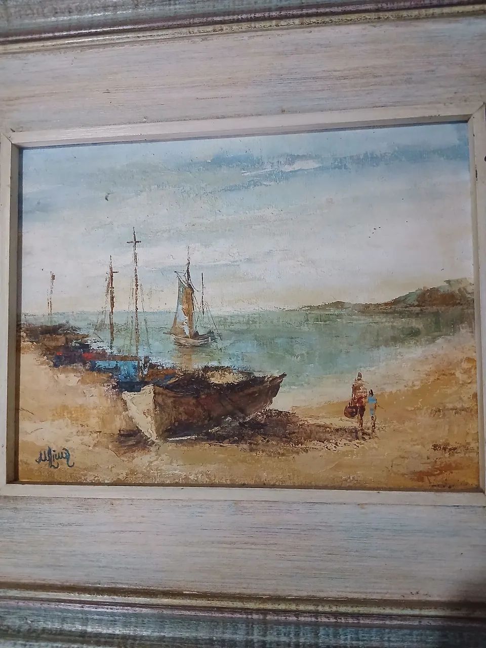 Quadro antigo pintado a óleo  - Foto 3