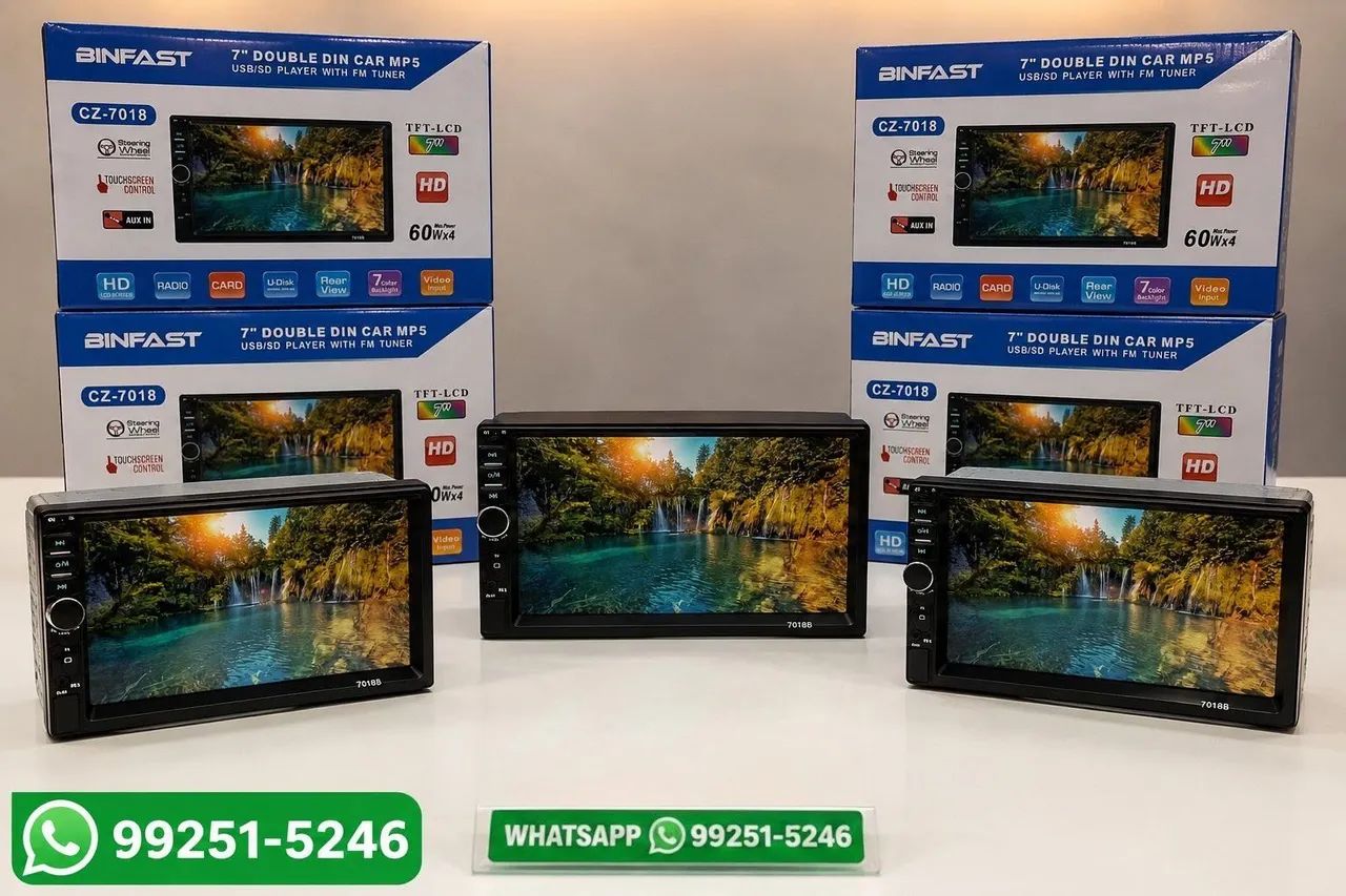 Multimídia Double Din 7 polegadas 