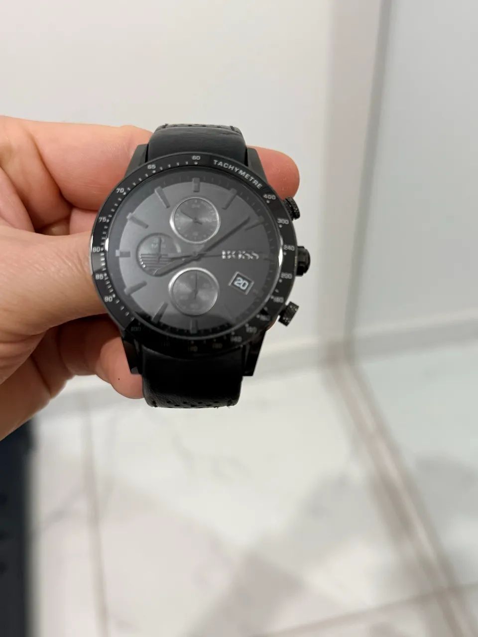 Relógio Hugo Boss pulseira de couro