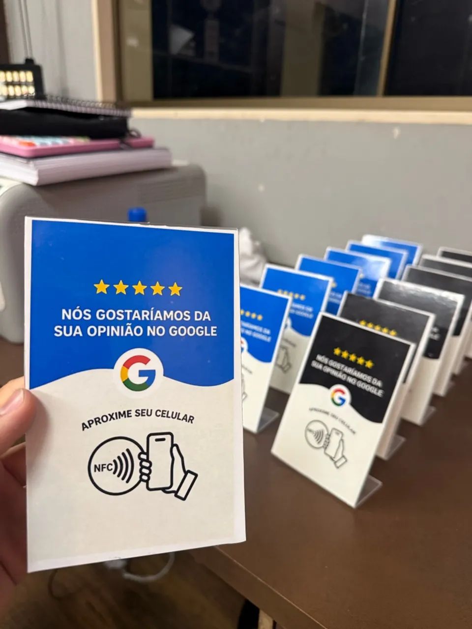 Placas de avaliação rápida Google NFC  - Foto 5