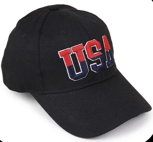 Boné USA bordado Preto
