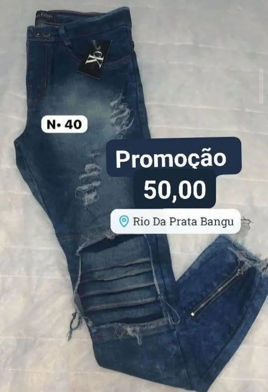 Calça jeans masculina promoção Bangu - Foto 2
