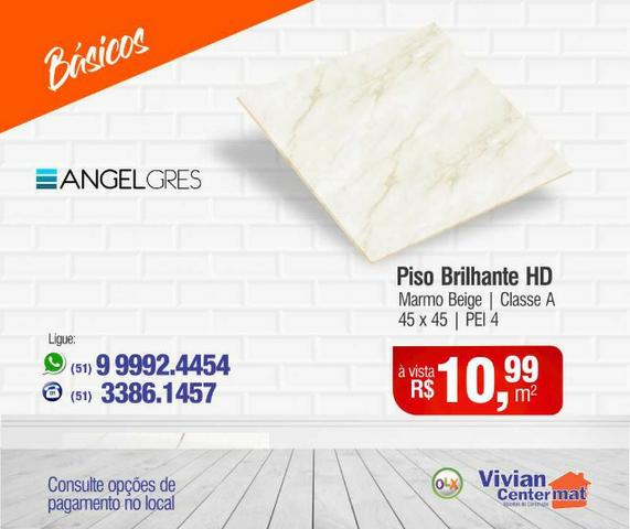 Piso Marmo Beige Brilhante 45 x 45cm - Angel Gres