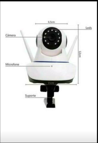Câmeras para segurança via Wi-Fi, visão noturna e gira 360° - Foto 2