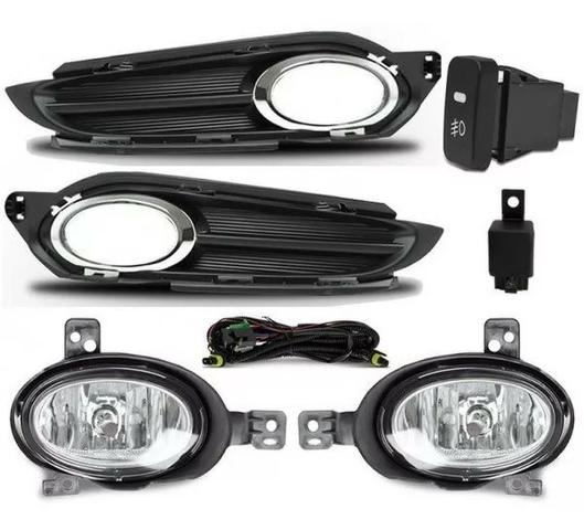 Kit Farol Milha Neblina Aro Cromado Honda HRV 2015 a 2018 - Foto 3