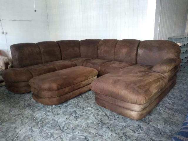 Sofá de canto c/ puff e chaise - 2,90 x 2,50 - entrego! - Foto 5