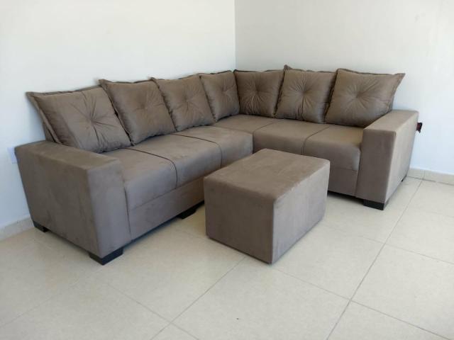 Sofa direto de fábrica com o Puff de brinde Whatsapp * - Foto 2