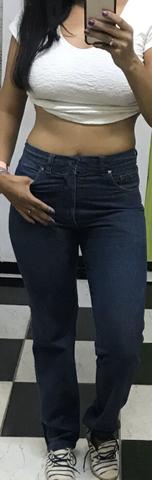 Calça jeans retrô, Hemuche , única, tamanho 38, original - Foto 6