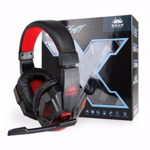 Fone Headset Gamer C/ Led Microfone + Adaptador Celular 397 (Aceito Cartão)